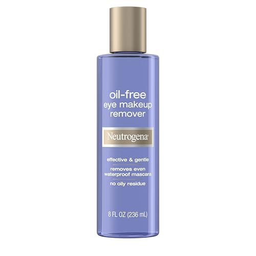 Neutrogena Oil-Free Eye Makeup Remover, 8 fl. oz | Gentle Cleanser for Sensitive Eyes, Dissolves Waterproof Mascara, Non-Greasy, Dermatologist & Ophthalmologist Tested