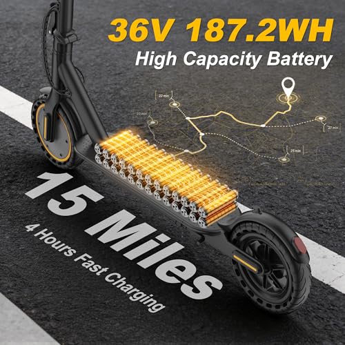 WERHY Electric Scooter, 350W/500W Powerful Motor & 8.5''/10'' Tire | Longe Range Up to 16/21/28Miles, Folding &Dual Braking