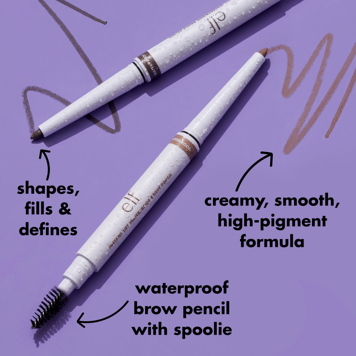 e.l.f. Instant Lift Waterproof Eyebrow Pencil, Deep Brown