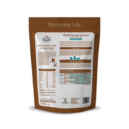 Manna Pro Chick Starter Feed, Non-Medicated Chicken Feed with Vitamins & Minerals, Complete Nutrition for Baby Chicks, 5 lb Bag