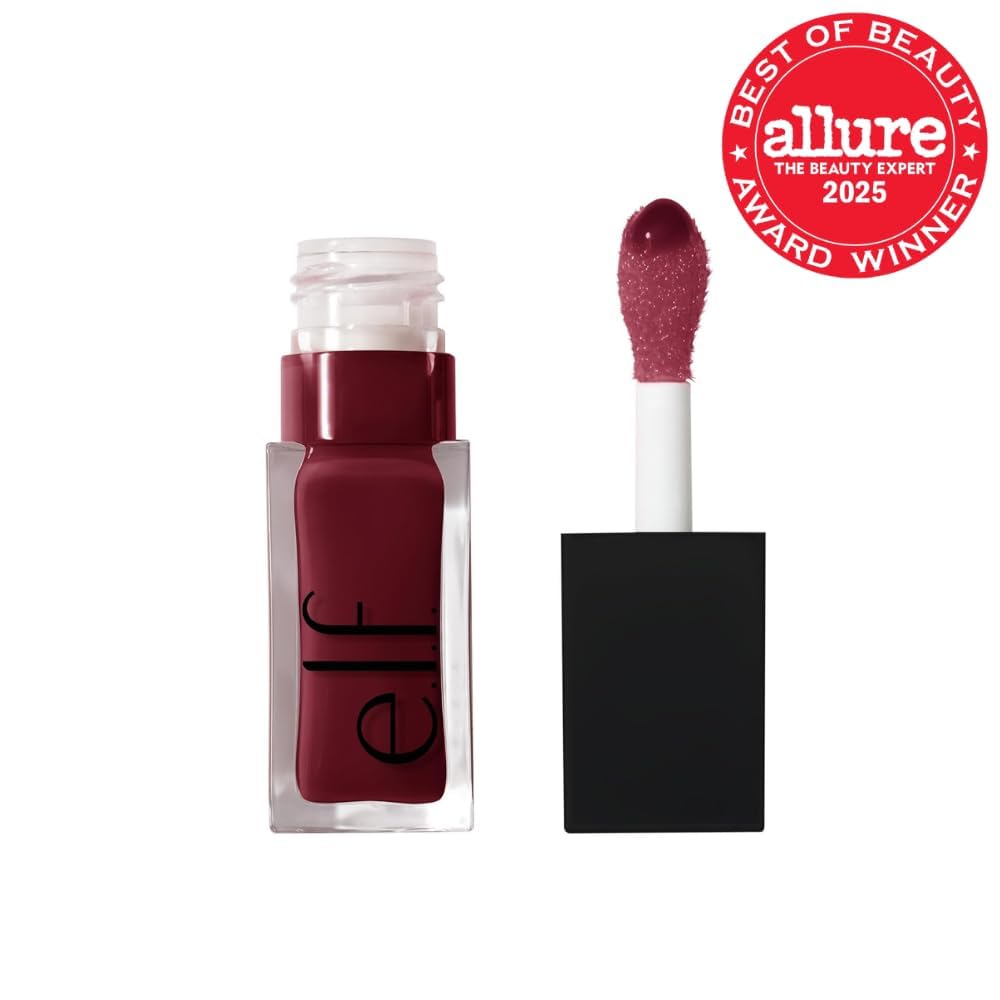 e.l.f. Glow Reviver Lip Oil, Tinted, Hydrating & Non-Sticky, Jam Session | High-Shine Tinted Lip Oil, Hydrating, Infused with Jojoba & Nourishing Oils, Glossy Formula, Vegan & Cruelty-Free
