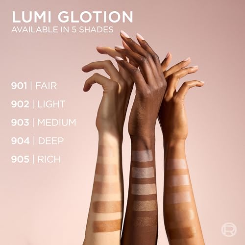 L'Oreal Paris Makeup True Match Lumi Glotion, 903 Medium, 1.35 fl oz | Natural Glow Enhancer, Illuminator Highlighter, Bronzing Drops For a Sun-Kissed Glow For Face and Body