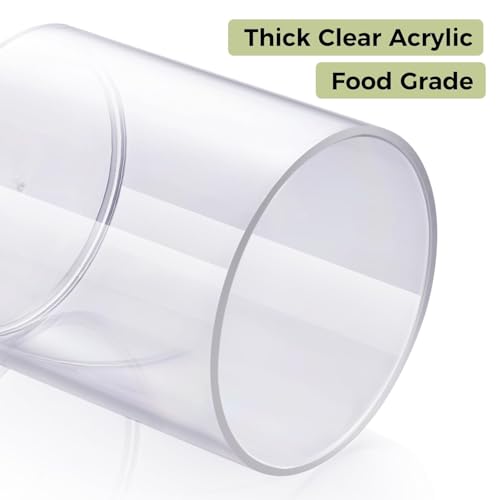 4 Pack Acrylic Qtip Holder Dispenser for Cotton Swabs, Balls, Floss Picks