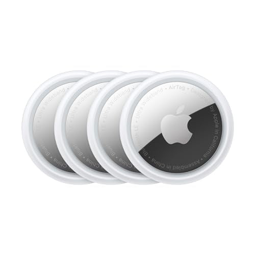Apple AirTag (1st Generation) - 4 Pack. Keep Track of and find Your Keys, Wallet, Luggage, Backpack, and More. Simple one-tap Set up with iPhone or iPad, Bluetooth