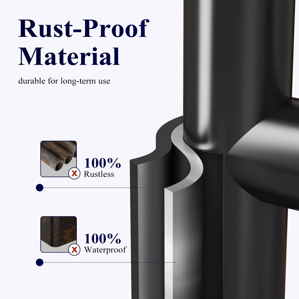 Kitsure Metal Toilet Paper Holder Free Standing, Medium, Black