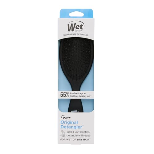 Wet Brush Original Detangler Hair Brush, Black Frost, For All Hair Textures | Ultra-Soft IntelliFlex Bristles Detangle Wet, Dry & Damaged Hair with Less Breakage, Pain-Free Detangling Brush