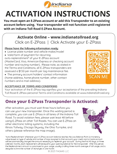 E-ZPass Transponder - Indiana Toll Road (ITRCC) (1-Pack)
