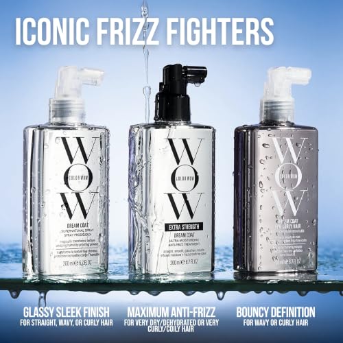 COLOR WOW Dream Coat – Anti-Humidity Frizz Control Spray for Glass Hair | Anti-frizz treatment and humidity-proofing spray delivers glassy-smooth, frizz-free hair. Heat activated, lasts 3-4 shampoos.