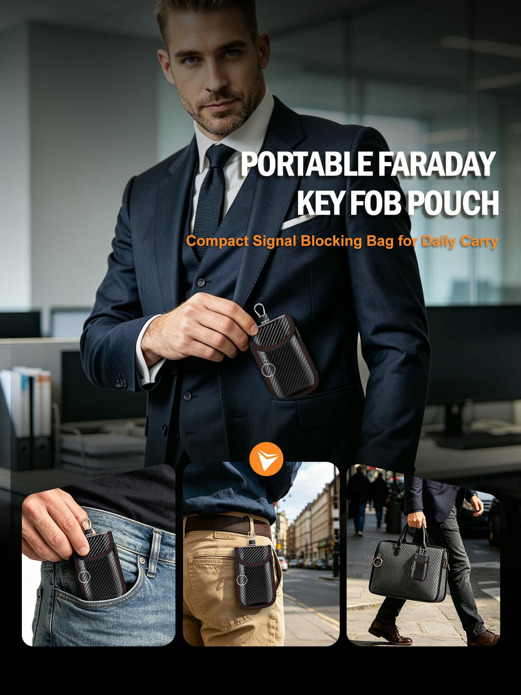 Punwocy Faraday Pouch for Key Fob, Faraday Bag for Car Keys, 2 Pack | Dual-Layer Signal Blocking: Helps block key fob signals to reduce relay-attack risk. Fits most car key fobs at home or away.
