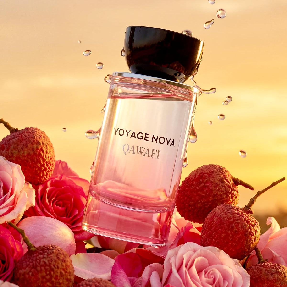 QAWAFI Voyage Nova Eau de Parfum for Women, Lychee Bergamot, Rose Peony Cocoa Blossom, Elegant Patchouli, Long Lasting Spring Fall Perfume, 50ml &1.7fl oz