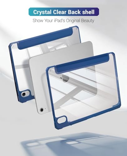 CoBak Case for iPad (A16) 11th Generation, iPad 10th Gen Cover,Dark Blue | Protective Multi-Angle Stand Cover with Portrait Mode, Pencil Holder, Auto Wake/Sleep, Case for iPad 11/10.9 Inches 2025/2022
