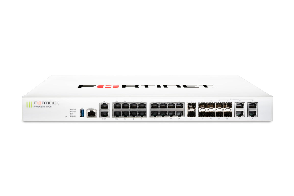 FORTINET FortiGate-100F Firewall Appliance Plus 1 Year FortiCare Premium and FortiGuard Enterprise Protection (FG-100F-BDL-809-12)