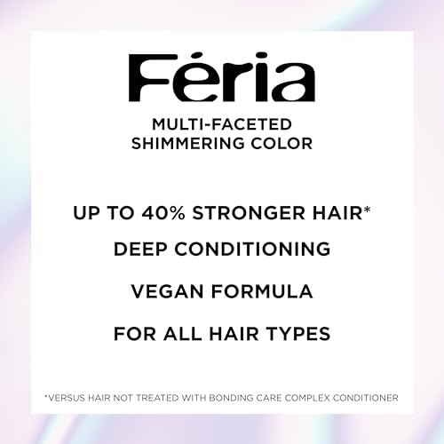 L'Oreal Paris Feria Multi-Faceted Shimmering Permanent Hair Color, B61 Downtown Brown (Hi-Lift Cool Brown), 1 Hair Dye Kit