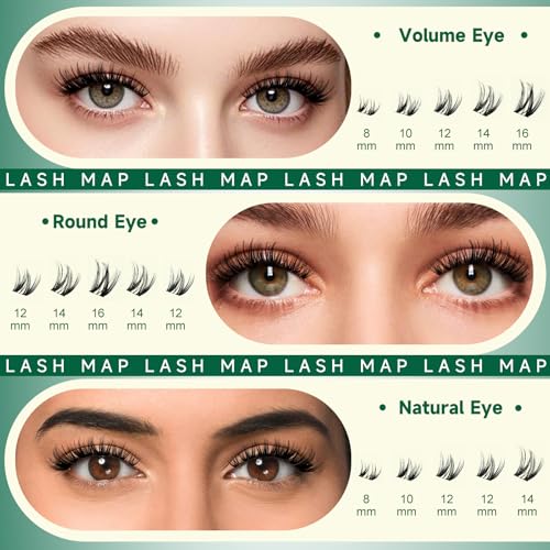 KEYYOU Flora Lash Clusters D Curl Wispy Flaunt Eyelash Extensions F01