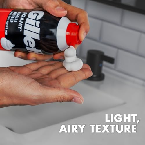 Gillette Foamy Classic Shave Foam for Men, Protection Against Shaving Irritation, Quick and Smooth Shave, shaving cream, 14.9 Oz