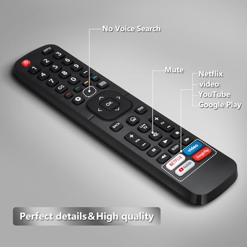 Universal for Hisense TV Remote Replacement | Fully Compatible with All Hisense Smart TVs | 1‑Year Warranty | Original Design with All Functional Buttons Intact