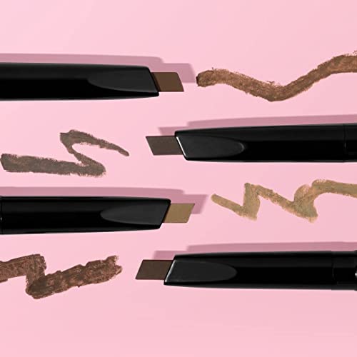 wet n wild Ultimate Eyebrow Retractable Definer Pencil, Medium Brown, Dual-Sided Brow Brush, Fine Tip, Shapes, Defines, Fills Brow Makeup