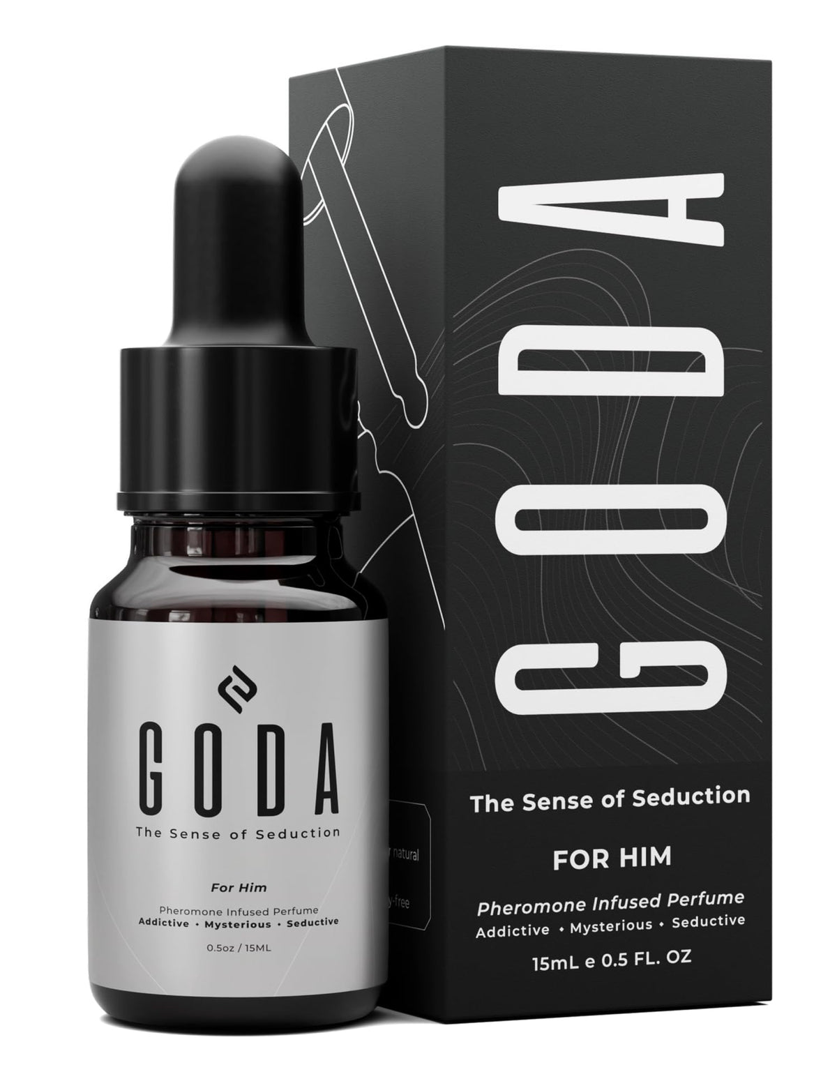 GODA Pheromones Cologne for Men Infused with Real Pheromones – Citrus and Lavender Scent – Sophisticated Fragrance for Confidence and Presence – Perfume for Men – 15ml/0.50 fl oz