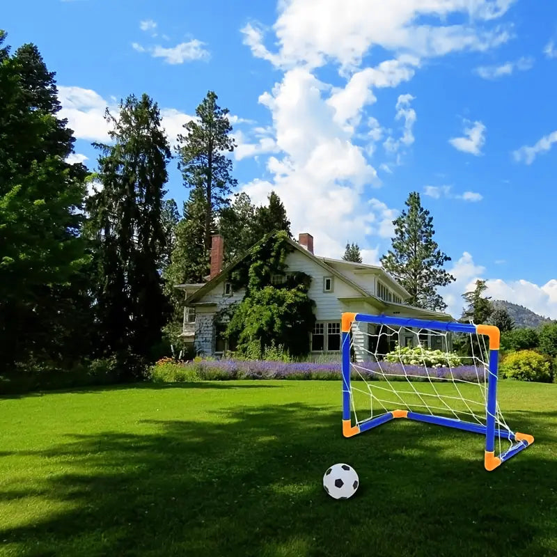 Mini Foldable Soccer Goal Set for Indoor Outdoor Kids Playtime