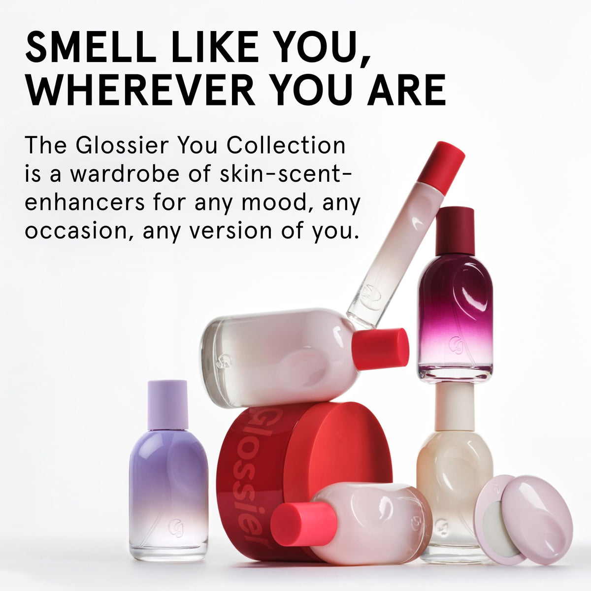 Glossier You Eau de Parfum, Unisex Skin-Scent Enhancer, Travel 8 ml | Warm, Musky & Spicy, Pink Pepper, Iris & Ambrox Base Notes, Smells Different on Everyone, Layer & Mix to Match Your Mood