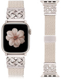 Braided Stretchy Band with Magnetic Clasp for Apple Watch Bands Women Men | 38/40/41/42/44/45/46/49mm, TOYOUTHS Dressy Celtic Metal, Elastic Strap, for iWatch Series 12 11 10 9 8 7 6 5 SE/Ultra 4 3 2 1