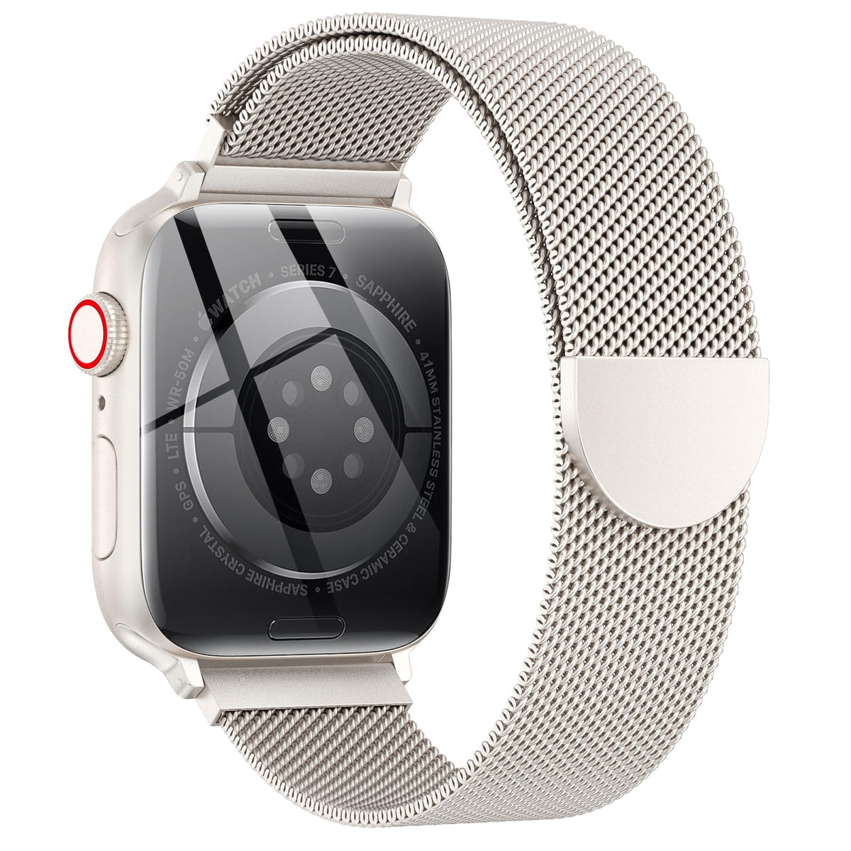 Original Milanese Loop Compatible with Apple Watch Bands for Women & Men | 40/41/42/38mm Stainless Steel Mesh Strap with Magnetic Clasp, Casual & Business, Fits iWatch Series 12 11 10 9 8 7 SE 6 5 4 3