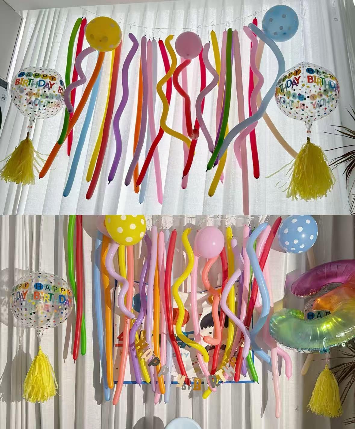 260 Balloons - Clear Long Balloons for Tying Balloon Arch & Balloon Ties | 100Pcs Clear Animal Balloons, Skinny Balloons for Tying, Long to Tie, Twisting, Modeling, Making & Birthday Party Decor
