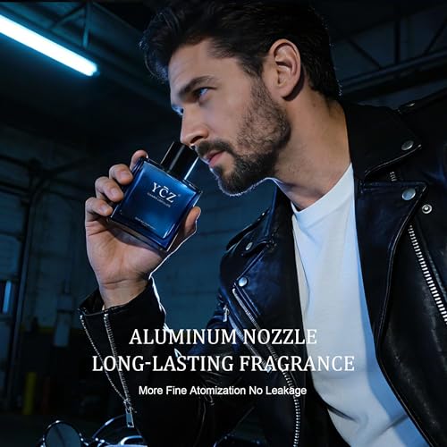 Ycz Midnight Marine Eau de Parfum for Men, 1.7 Fl Oz | Long-Lasting Fresh Marine Woody Fragrance with Grapefruit, Ginger, and Cedar Notes for Daily Wear, Date Nights, and Gifts.