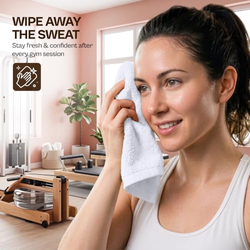 Utopia Towels 24 Pack Washcloths, 12x12 in, 100% Cotton, White | Premium 100% Ring Spun Cotton Face Cloths Absorbent, Fast Drying Soft Feel Fingertip Towels for Daily Use