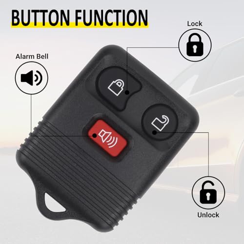 Vurkcy Keyless Entry Remote Key Fob Compatible with Ford F150 F250 F350 Escape Expedition Explorer Ranger, Lincoln, Mercury, Mazda and More, Replacement for CWTWB1U331 CWTWB1U345, 3 Button (Pack of 2)