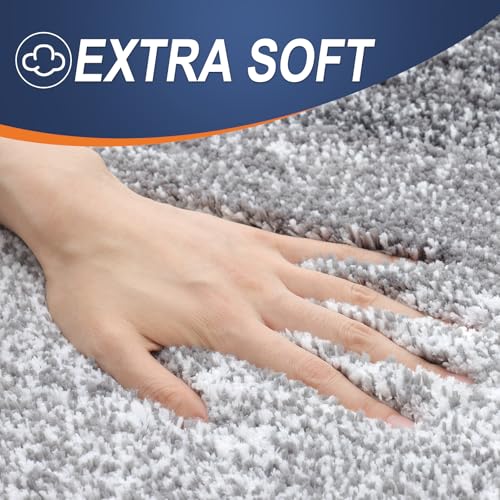 OLANLY Bathroom Rugs Mat 30x20, Extra Soft Absorbent Microfiber Bath Rugs | Grey, Non-Slip Quick-Drying Rubber Backing, Machine Washable Plush Bath Mat for Floor, Tub and Shower, Home Decor Accessories