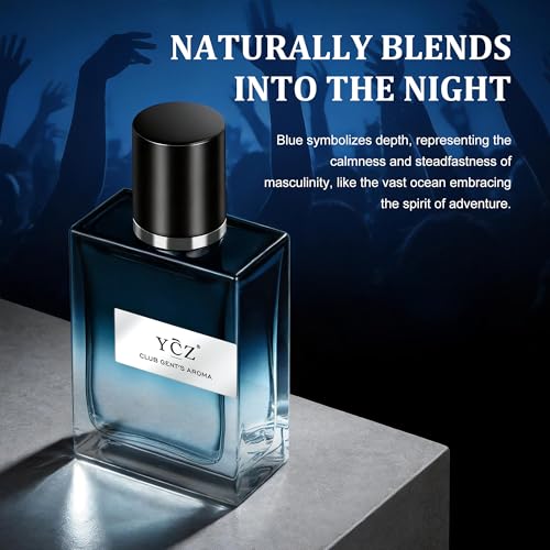 Ycz Club Gentleman's Aroma Eau de Parfum for Men, 1.7 Fl Oz | Long-Lasting Aromatic Fougere Scent with Bergamot, Ginger, and Cedarwood Notes for Parties, Date Night, and Gifts.