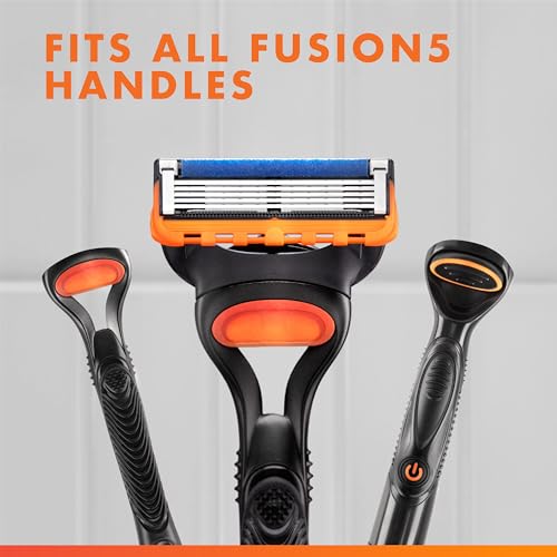 Gillette Fusion5 Power 5-Blade Razor Blade Refills for Men with Precision Trimmer, 10 Count