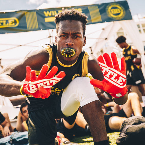 Battle Receiver Football Gloves for Youth - UltraTack Palm, PerfectFit Material