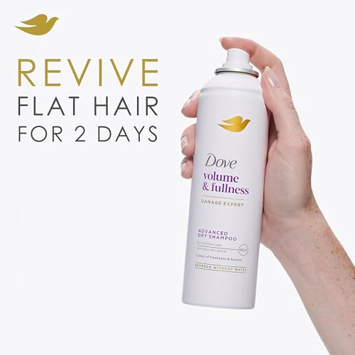 Dove Dry Shampoo Spray, Hair Volume & Fullness, Absorbs Oil, 5 oz (2-Pack) | Refreshes Hair Without Washing, Absorbs Excess Oil, Adds Volume and Fullness, Convenient Two-Pack Dry Shampoo