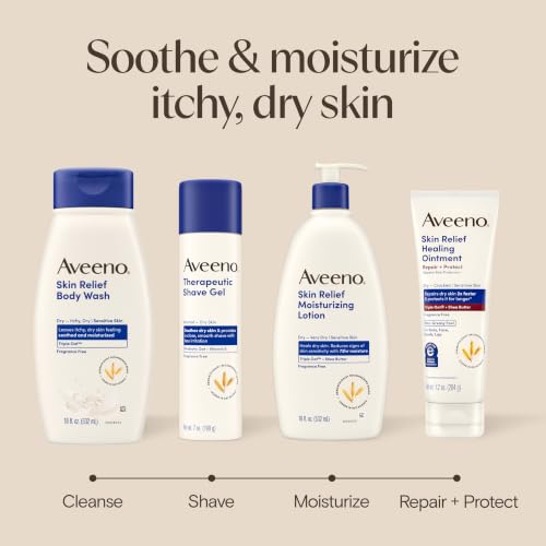Aveeno Therapeutic Shave Gel for Women & Men, Fragrance-Free, 7 oz | Shave Gel with Prebiotic Oat & Vitamin E, For Smooth Shave With Less Irritation, Soothes Dry, Sensitive Skin