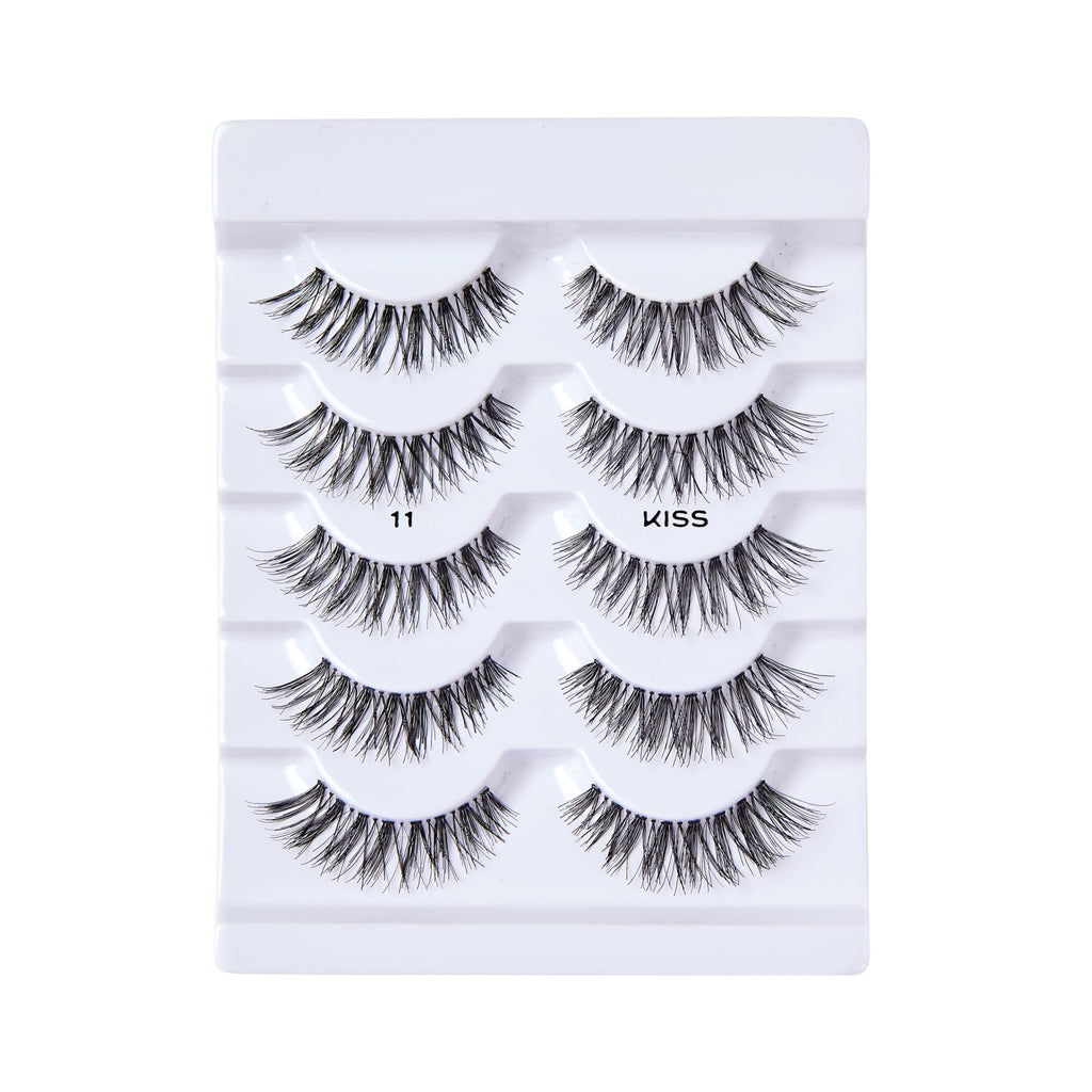 Kiss So Wispy, False Eyelashes, '', 12mm, Includes 5 Pairs Of Lashes, Easy to Apply, Reusable Lash Clusters