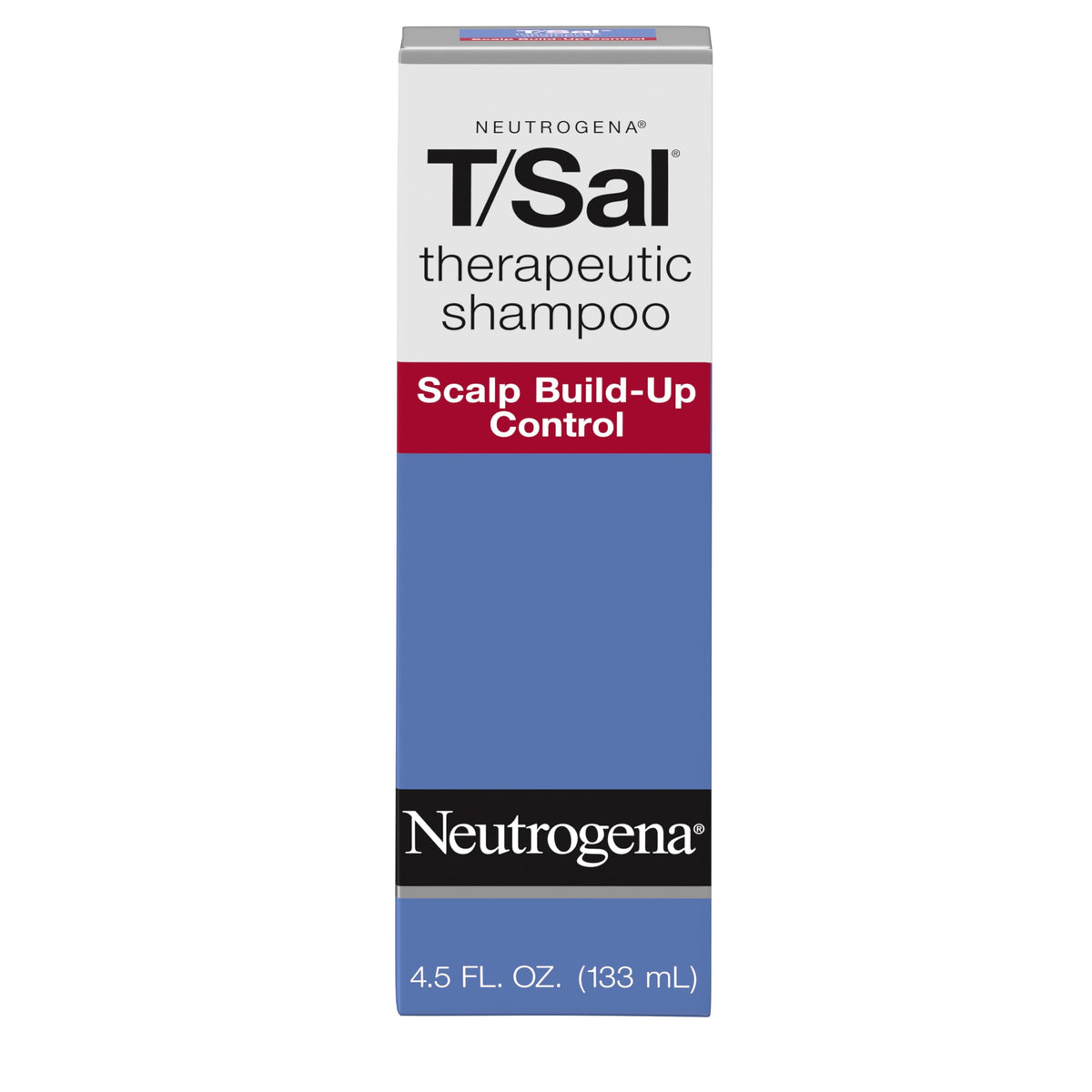 Neutrogena T/Sal Shampoo, Therapeutic Dandruff Control, 4.5 Fl. Oz | Scalp Build-up Shampoo, 3% Salicylic Acid, Scalp Psoriasis Treatment, Seborrheic Dermatitis Shampoo, Fragrance Free