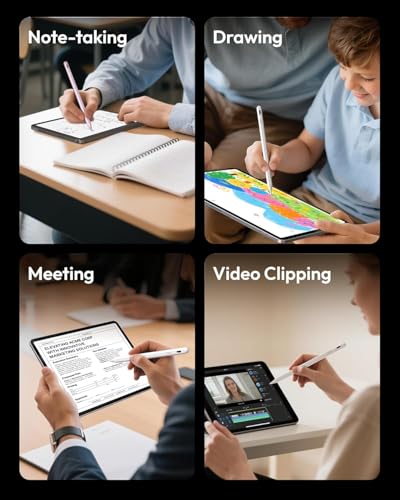 Metapen A8 Stylus Pen for iPad 2018-2026,Magnetic Attach & Palm Rejection | 4 Min Fast Charging Metal Barrel Apple Pencil,Reliable Precision & Smooth Writing Pen for iPad 6th-11th Gen Pro Air Mini