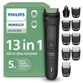 Philips Norelco All-in-One 3000 13-in-1 Trimmer, Face & Hair, Comfort Tips | Men's Complete Grooming Kit, Comfort Blades, 9 Length Settings, Beard & Hair Styling, Nose & Ear Trimmer, 60-Minute Runtime