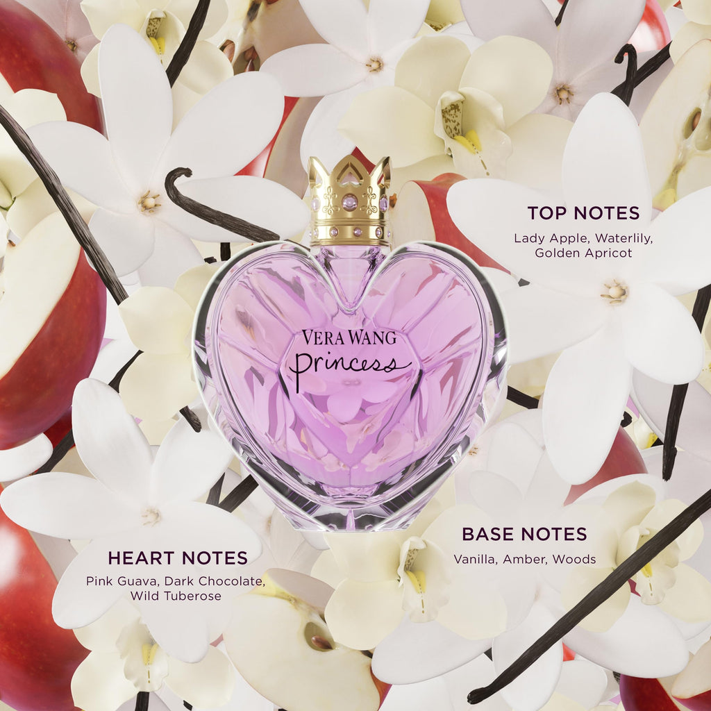 Vera Wang Princess Eau de Toilette Spray, Women's Fragrance, 3.4 fl oz | Notes of Apple, Quava, and Vanilla, Long Lasting, Everyday Fragrance, Travel Size