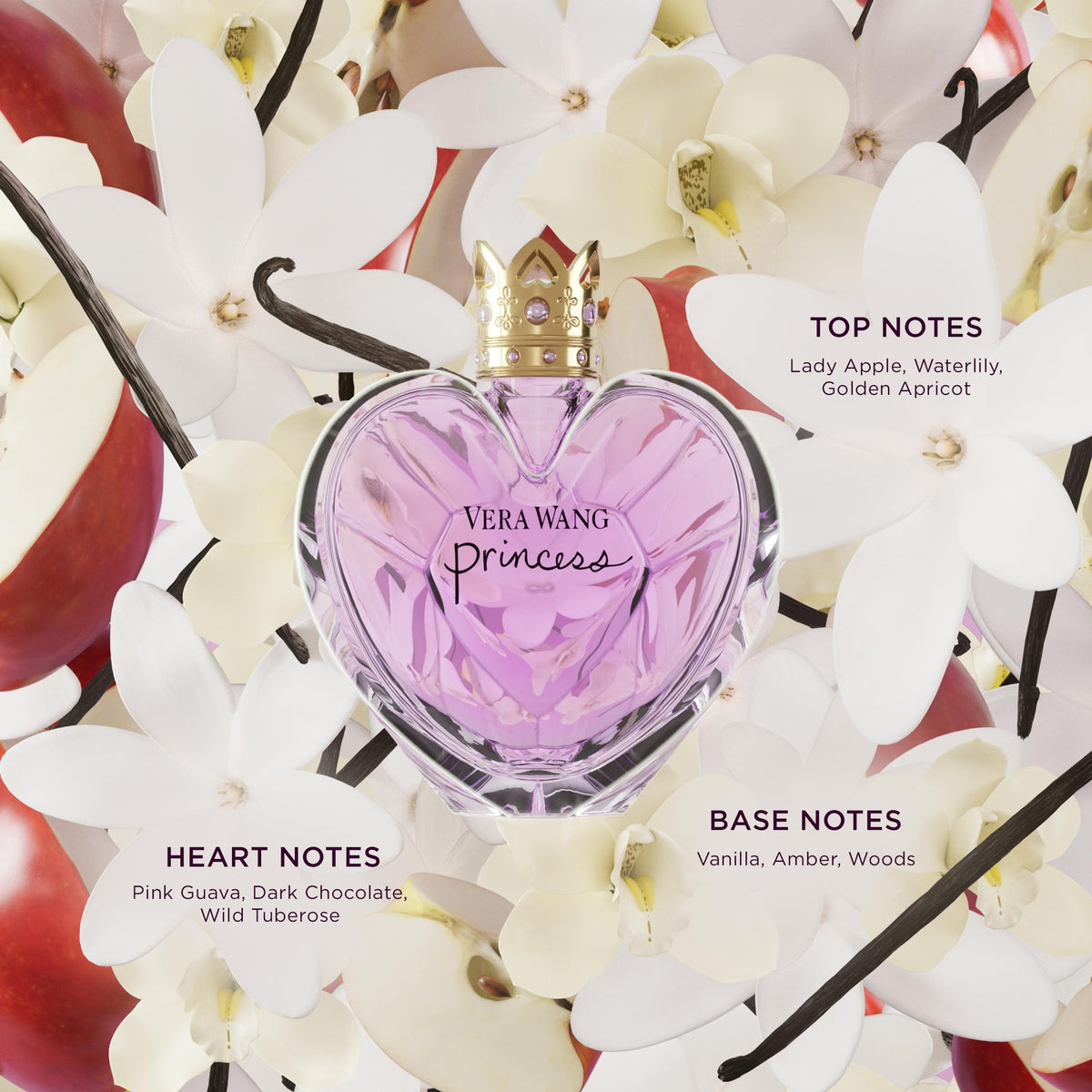 Vera Wang Princess Eau de Toilette Spray, Women's Fragrance, 3.4 fl oz | Notes of Apple, Quava, and Vanilla, Long Lasting, Everyday Fragrance, Travel Size