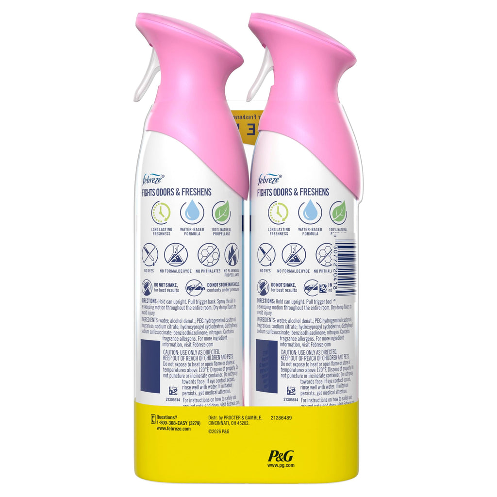 Febreze Air Mist, Air Freshener Spray, Odor Fighting Room Spray, Deodorizer for Home Bathroom Kitchen Office Apartment Dorm Room Classroom, Downy April Fresh Scent, 8.1oz (Pack of 2)