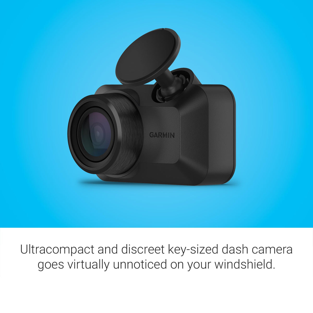 Garmin Dash Cam™ Mini 3, Ultracompact 1080p HD Dash Cam | Records 1080P HD Video with a 140-Degree Field of View, Ultracompact & Key-Sized Dash Cam, Voice Control