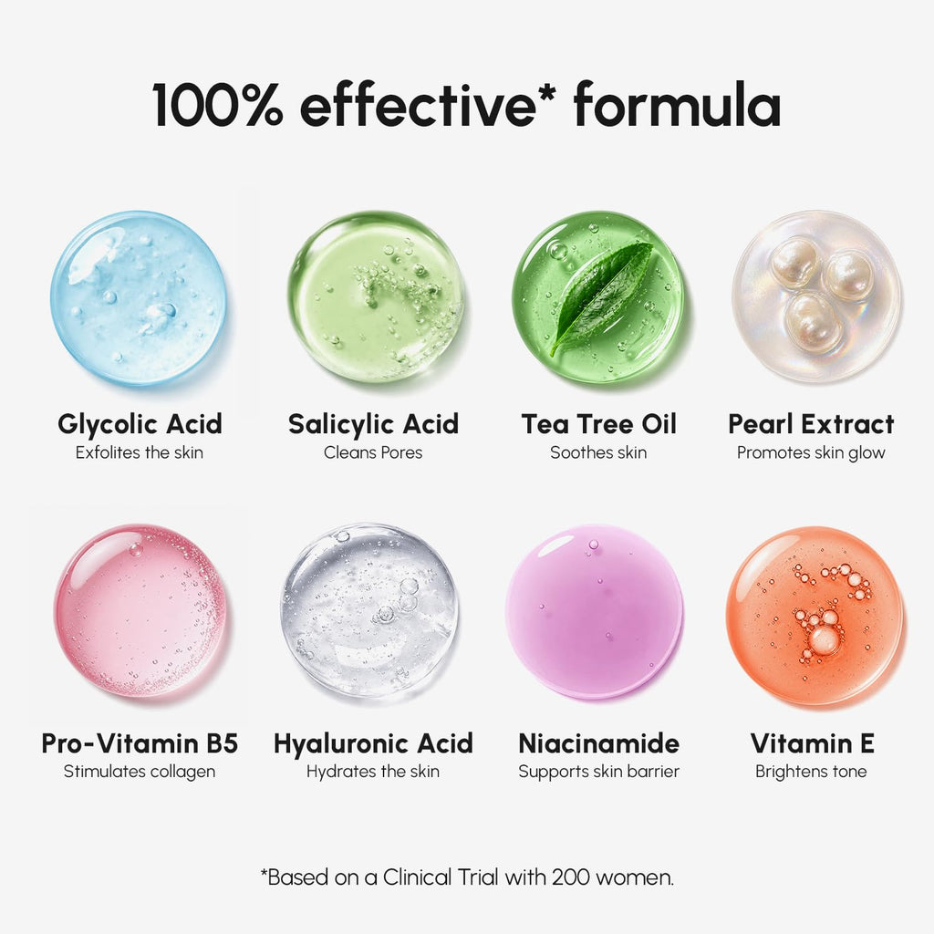 MAREE Glycolic Acid Toner Pads - Face Pads for Exfoliating Peel Zero Pore | Glycolic acid pads, sun spot remover for face, exfoliating face pads with glycolic acid and salicylic acid, acne wipes