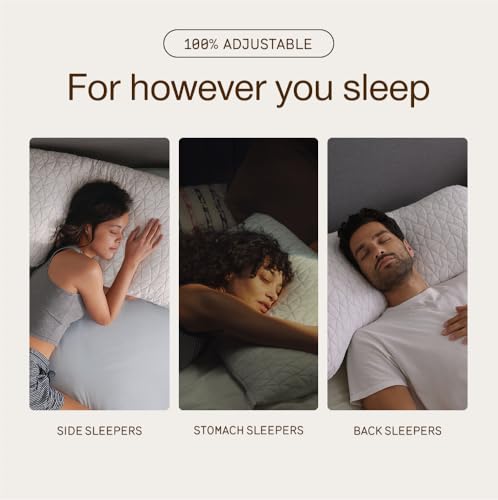 Coop Home Goods Original Adjustable Pillow, Queen Size Bed Pillow for Sleeping, Cross Cut Memory Foam Pillow - Medium Firm Back, Stomach and Side Sleeper Pillow, CertiPUR-US/GREENGUARD Gold
