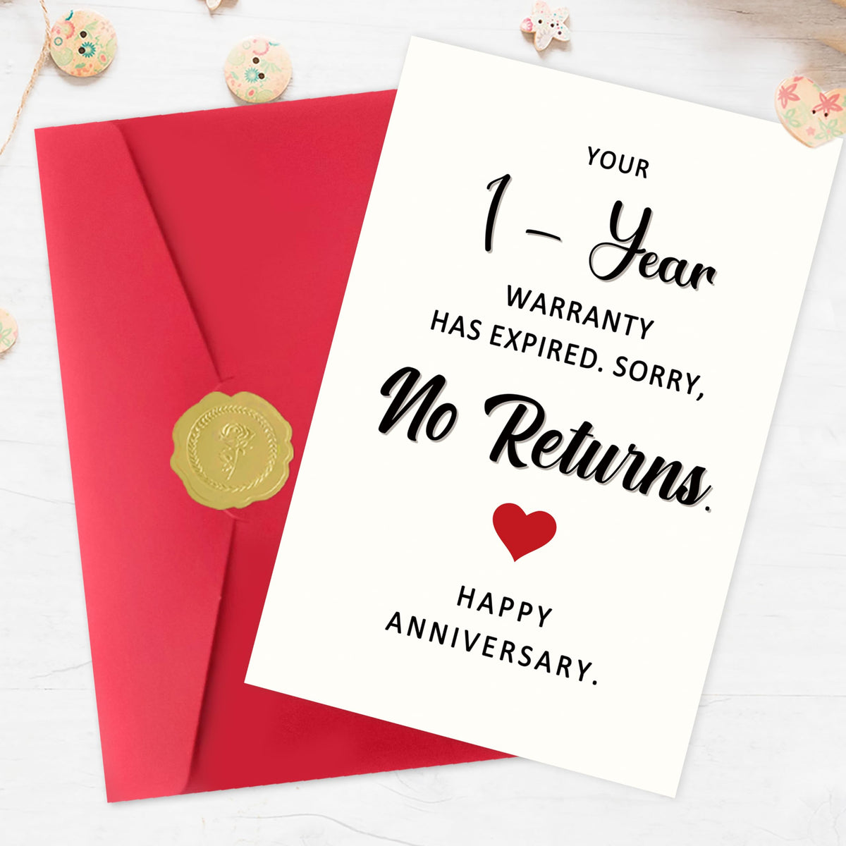 Smithtuy Funny 1st Anniversary Card, Anniversary Card Gifts for Men Women | Wedding Anniversary Cards Gifts for Husband Wife Couples, 1 Year Anniversary Cards Gifts for Boyfriend Girlfriend Him Her