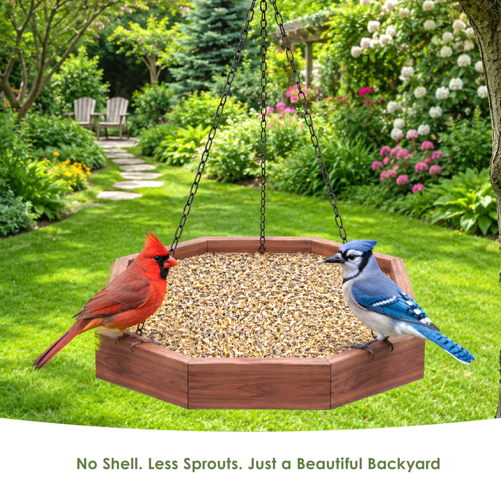 Kaytee Ultimate No Mess Wild Bird Seed, 9.75 Pounds | No Hulls, Less Mess Bird Seed Blend, 100% Edible Bird Seed Blend, Less Waste Around Feeders, Cleaner Backyard Feeding