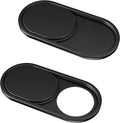 CloudValley Laptop Camera Cover Slide, Metal 0.023 Inch Ultra-Thin, 2 Packs | Web Webcam Cover for MacBook Pro / Air, Laptop, iMac, iPad, iPhone 8/7, Computer Accessories, Privacy Protection, Black