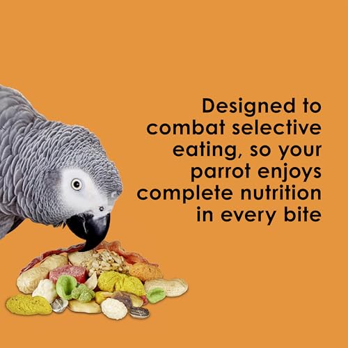 Kaytee Fiesta Parrot Food for Large Birds, 2.5 Pounds | Fun feeding. Bird food with fruits, veggies, grains. Bird seeds, shapes and textures for natural foraging